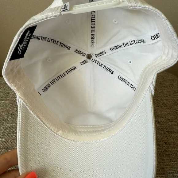 White Baseball Cap with Logo - Picture 9 of 10